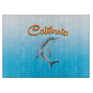 Vintages Reiseplakat für Dolphin Schneidebrett