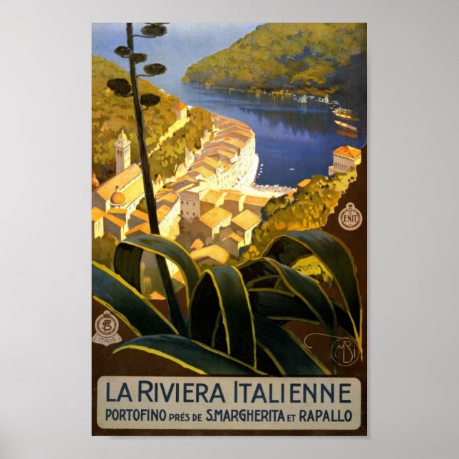 Vintages Reiseplakat für Italien Poster (Vorne)