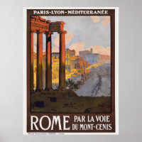 Vintages Reiseplakat für Italien