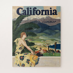 Vintages Reiseplakat für Kalifornien