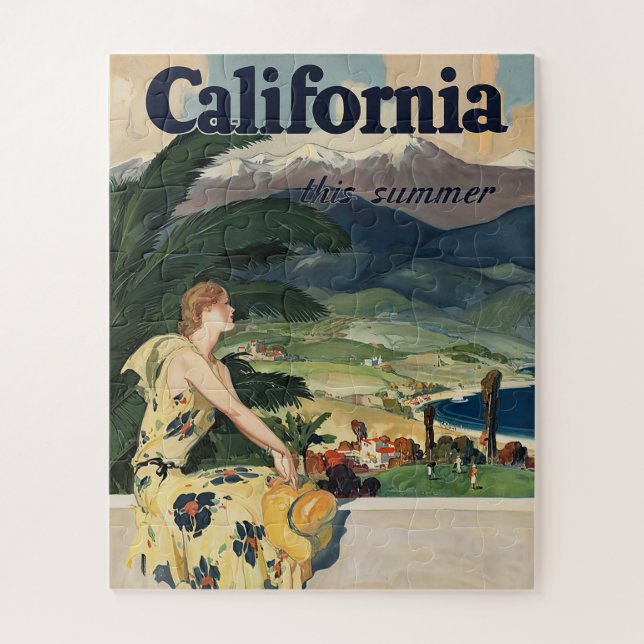 Vintages Reiseplakat für Kalifornien (Vertikal)