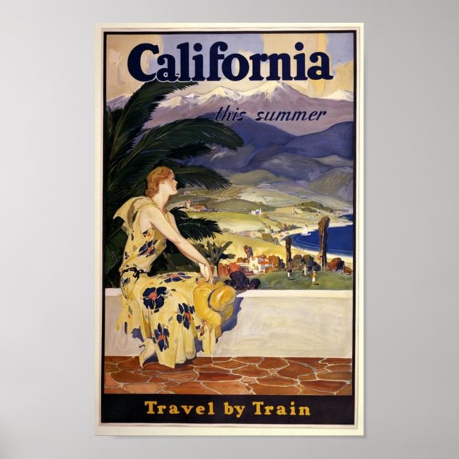 Vintages Reiseplakat für Kalifornien Poster (Vorne)