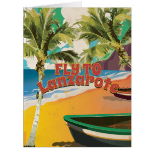 Vintages Reiseplakat für Lanzarote