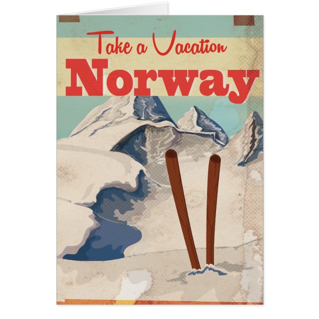 Vintages Reiseplakat für Norwegen (Vorne)