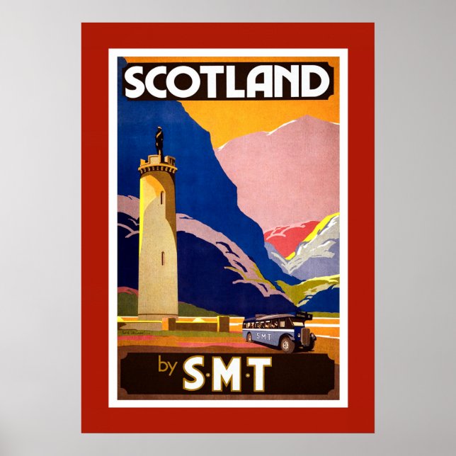 Vintages Reiseplakat für Schottland Poster (Vorne)