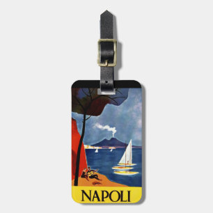 Vintages Reiseplakat Italiens Neapel Gepäckanhänger