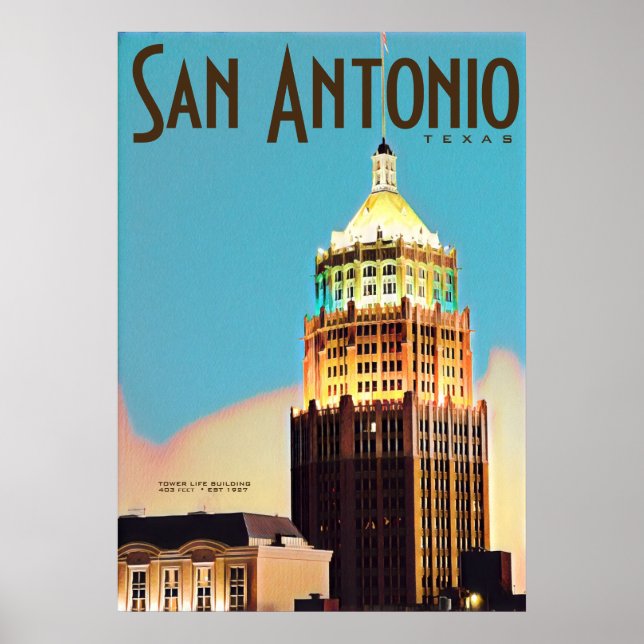 Vintages Reiseplakat San Antonio Poster (Vorne)
