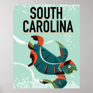 Vintages Reiseplakat South Carolina Poster