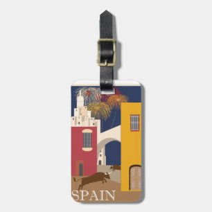 Vintages Reiseplakat Spaniens Gepäckanhänger