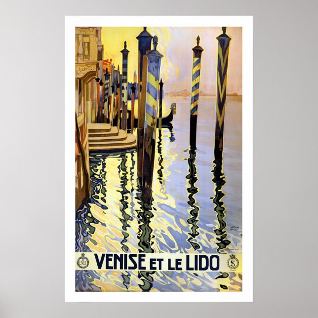 Vintages Reiseplakat Venedig Italien Poster (Vorne)