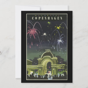 Vintages Reiseplakat von Kopenhagen, Karte