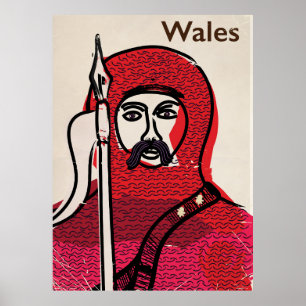 Vintages Reiseplakat Wales Poster