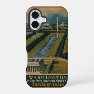 Vintages Reiseplakat Washington DC iPhone 16 Hülle