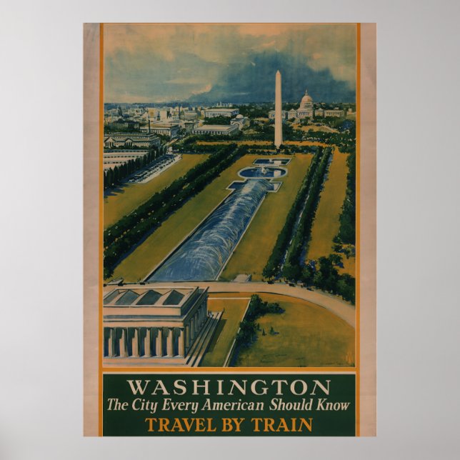 Vintages Reiseplakat Washington DC Poster (Vorne)