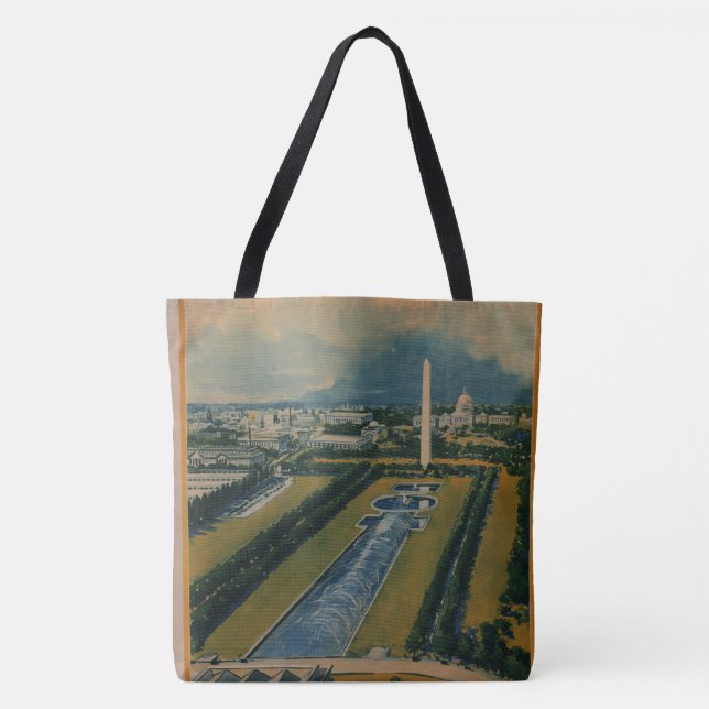 Vintages Reiseplakat Washington DC Tasche (Vorderseite)