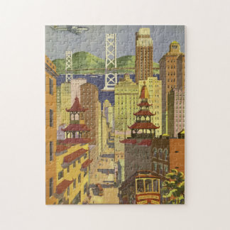 Vintages Reiseplakatdesign in San Francisco