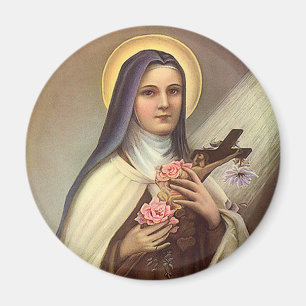 Vintages religiöses Ostern, Nonne mit Kreuz Magnet