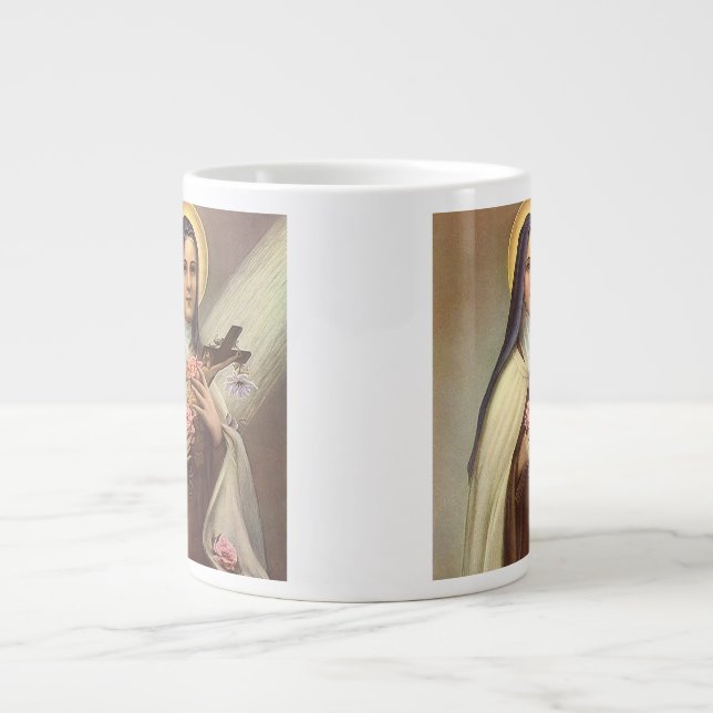 Vintages religiöses Ostern, Nu mit Kreuz Jumbo-Tasse (Vorderseite)