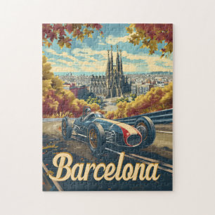 Vintages Rennauto in Barcelona