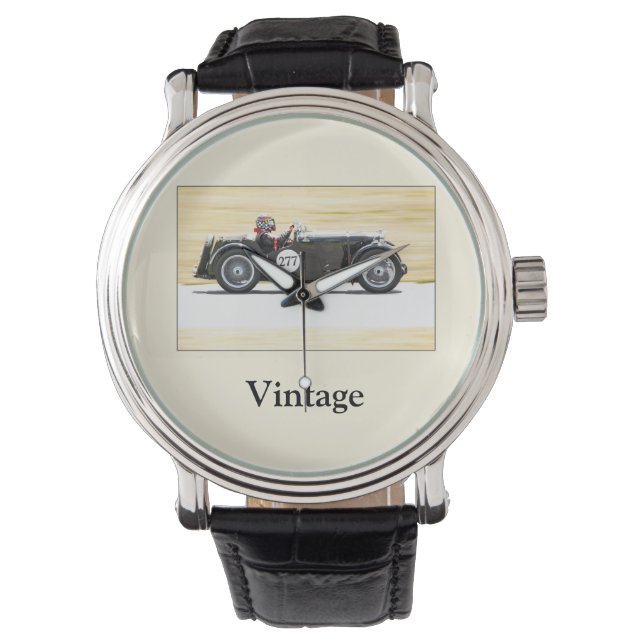 Vintages Rennen Armbanduhr (Vorderseite)