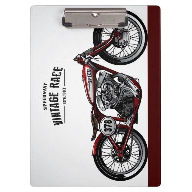 Vintages Rennrad | Motorradklammer Klemmbrett (Vorderseite)