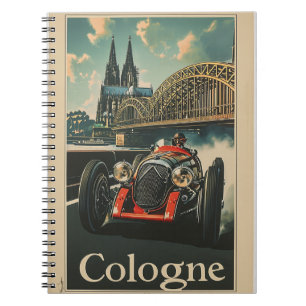 Vintages Rennwagen in Köln Notizblock