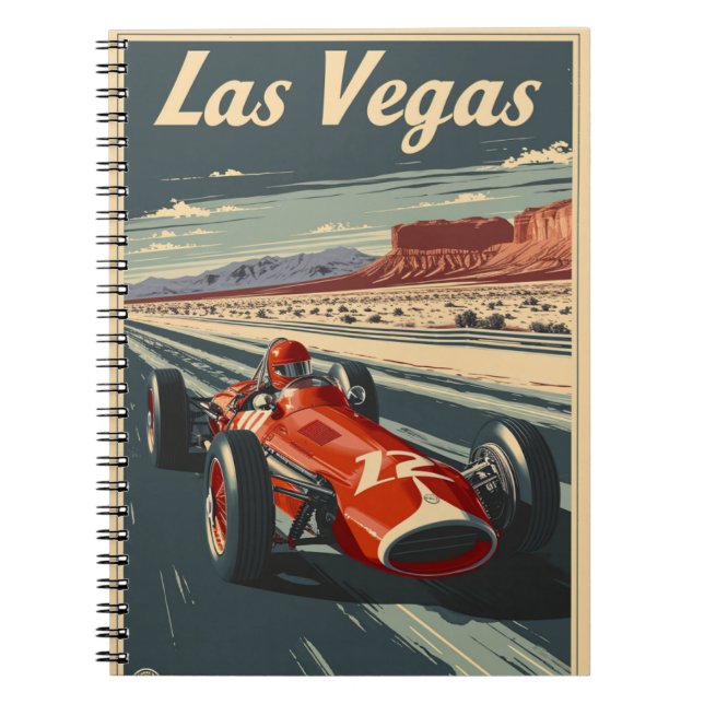 Vintages Rennwagen in Las Vegas Notizblock (Vorderseite)