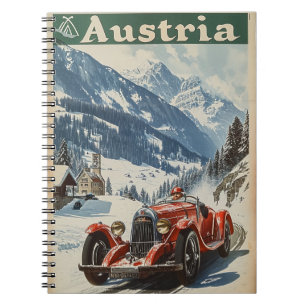 Vintages Rennwagen in Österreich Notizblock