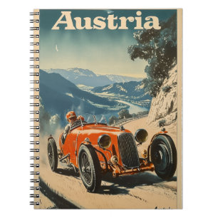 Vintages Rennwagen in Österreich Notizblock