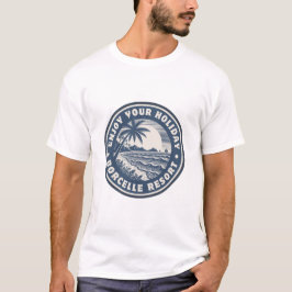 Vintages Resort Beach Abzeichen Logo Genießen Sie  T-Shirt