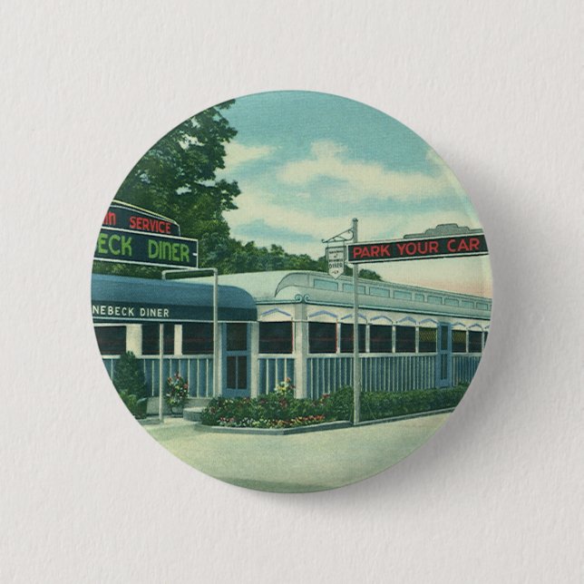 Vintages Restaurant, Retro Rhinebeck Roadside Dine Button (Vorderseite)
