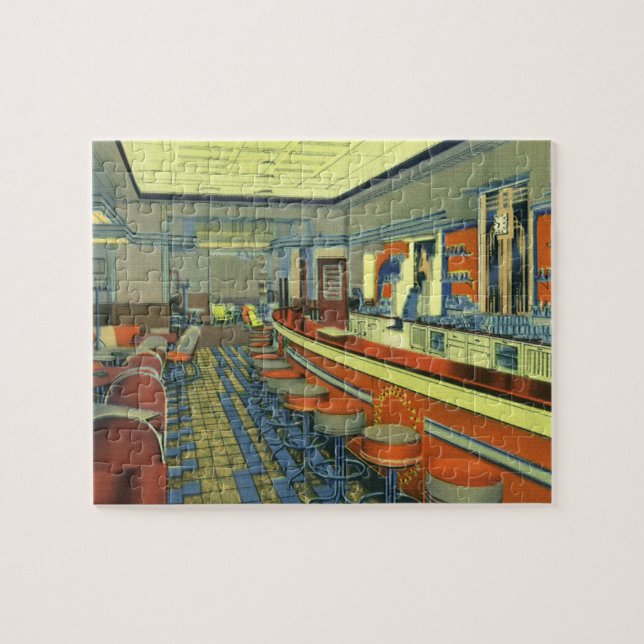 Vintages Restaurant, Retro Roadside Diner Räume (Horizontal)