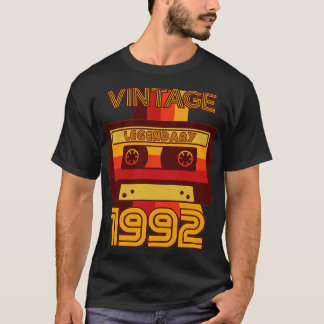 Vintages Retro 1992 Legendary Cassette Tape T-Shirt