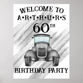 Vintages Retro-Auto - Empfang Poster