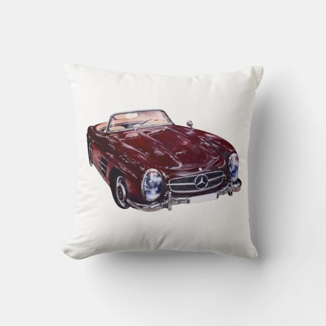 Vintages Retro Burgundy Car Kissen (Vorderseite)