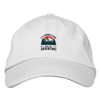 Vintages Retro Camping Erlebnis Bergsee-Zauber Bestickte Baseballkappe