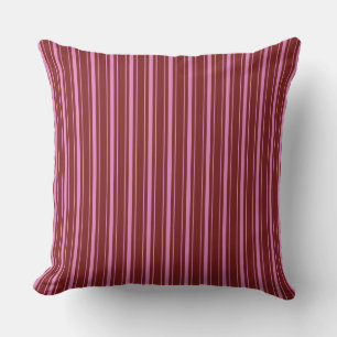 Vintages Retro Cerise & Fuchsia Ticking gestreift Kissen