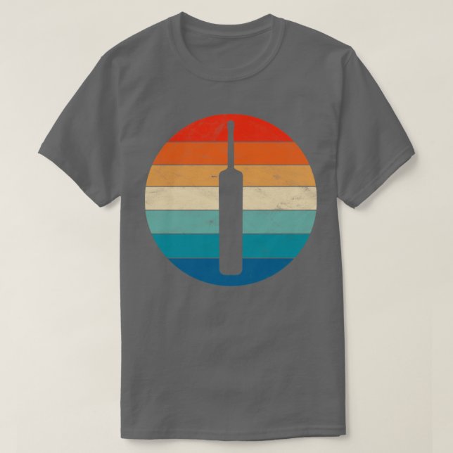 Vintages Retro-Cricket-Becken T-Shirt (Design vorne)