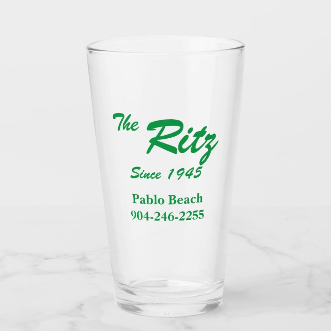 Vintages Retro Custom Business Pint Glas (Vorderseite)