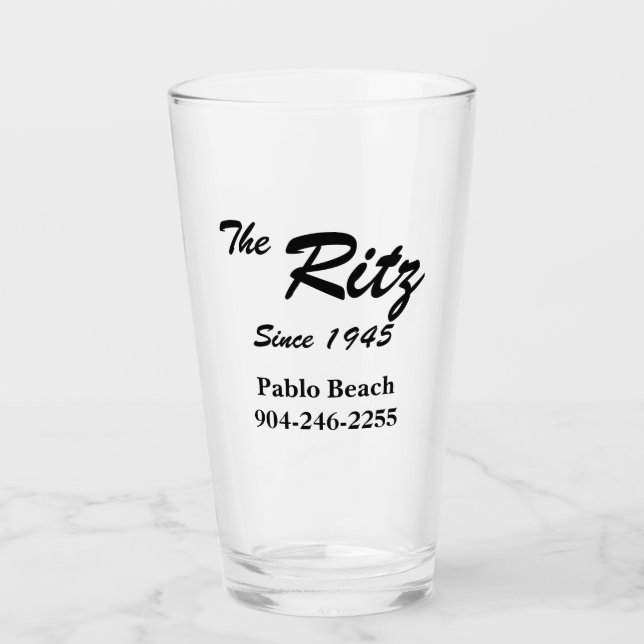Vintages Retro Custom Business Pint Glas (Vorderseite)