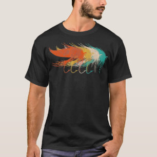 Vintages Retro-Design Fliegenfischen T-Shirt