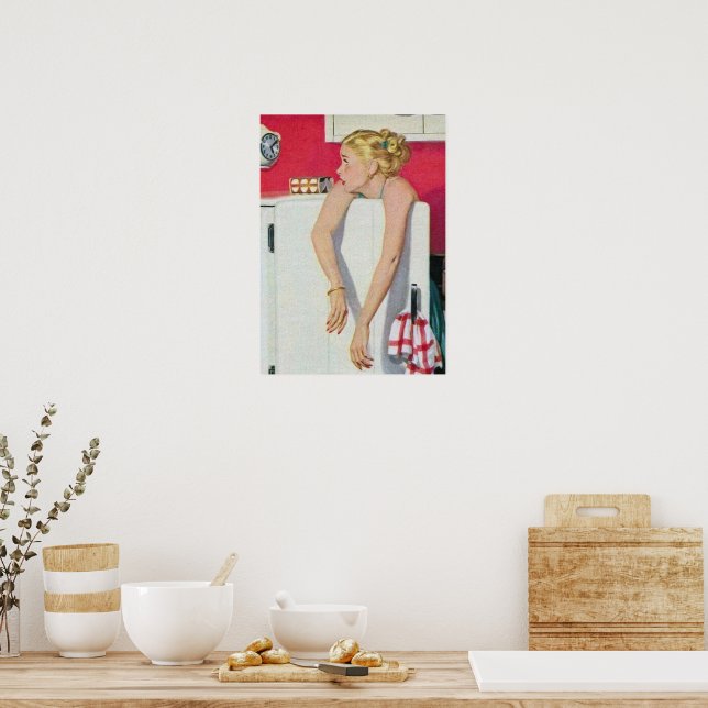 Vintages Retro-Ehefrau-Plakat Poster (Küche)