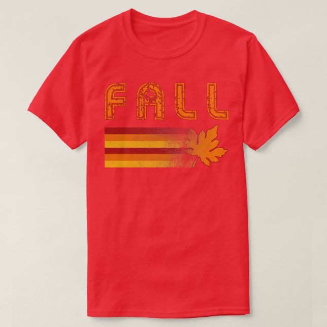 Vintages Retro-Fall-Leaf T-Shirt (Design vorne)