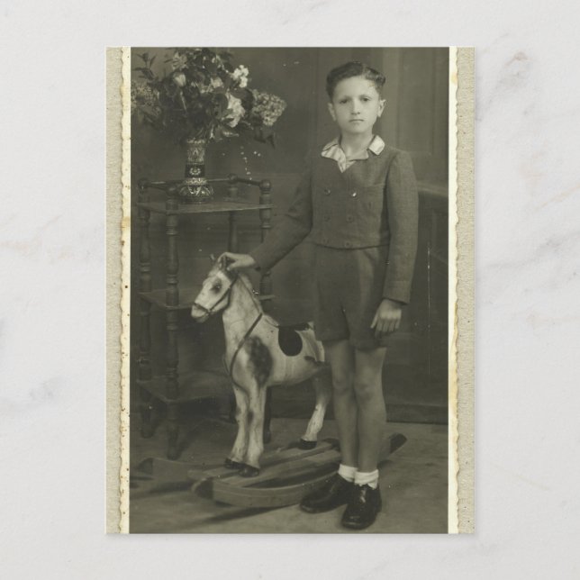 Vintages Retro-Foto auf der Postkarte (Vorderseite)