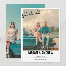 Vintages Retro-Foto Save The Date