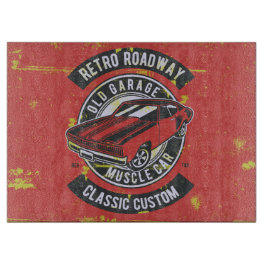 Vintages Retro-Frisierte Auto Schneidebrett