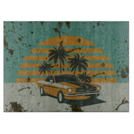 Vintages Retro-Frisierte Auto Schneidebrett