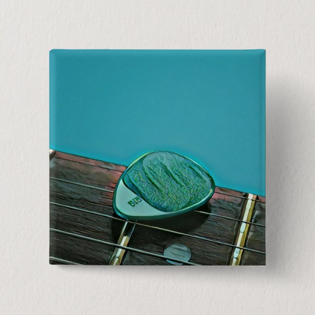 Vintages Retro-Gitarrenwerk Button (Vorderseite)