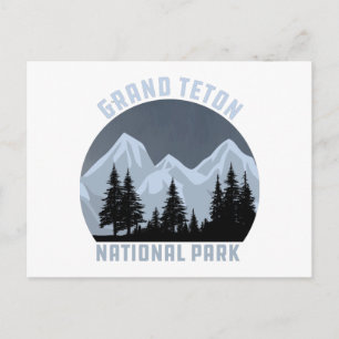 Vintages Retro Grand Teton Nationalpark Wyoming Postkarte