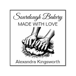 Vintages Retro-handgefertigtes Sourdough-Backen fü Permastempel